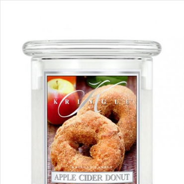  Kringle Candle - Apple Cider Donut - średni, klasyczny słoik (411g) z 2 knotami